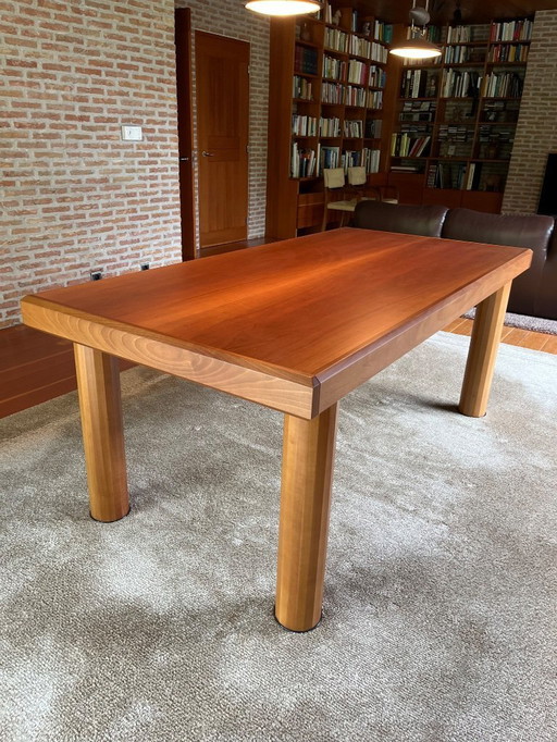 Table de salle à manger en acajou (extensible) design italien