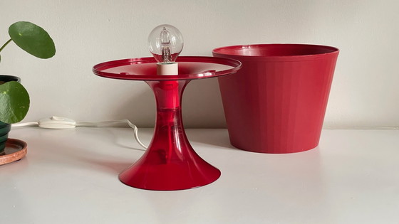 Image 1 of  Red Plexiglas lamp Ikea