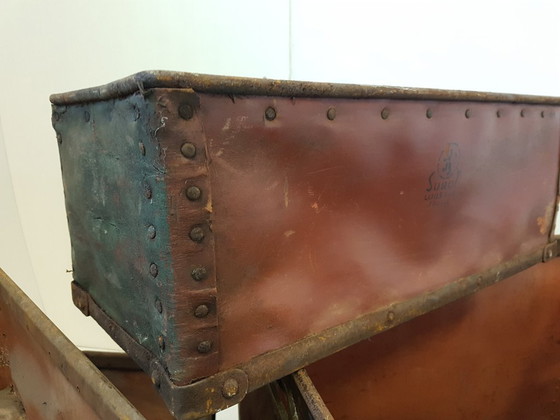 Image 1 of Set van 11 industriële opslagkisten van Suroy, Loos, Frankrijk, vintage jaren 1950.