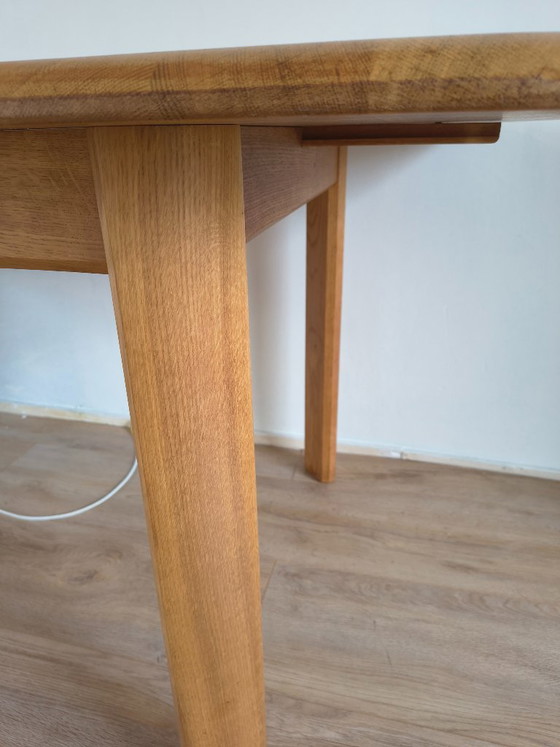Oak Dining Table – Designer & Extendable – Wood (photo 16 of 20)