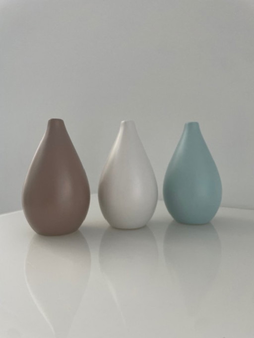 Set van 3 vaasjes “Teardrop” – druppelvorm