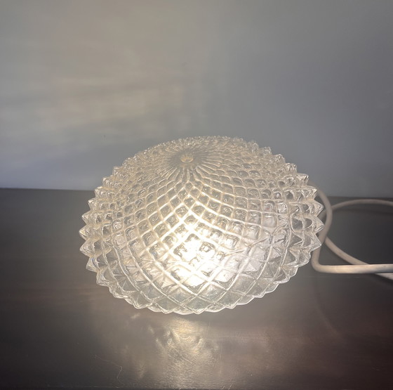Image 1 of Vintage Ceiling Lamp Pineapple Relief Solid