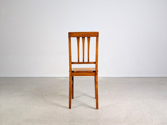 Image 1 of Silla Art Nouveau, antigua silla vienesa de caña, silla auxiliar, madera