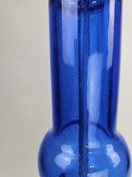 Image 1 of Blaue Glastischlampe im Midcentury-Design von Nanny Still für Raak, Niederlande, 1960er Jahre