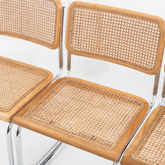 Set di 6 sedie Cesca. Realizzate su disegno di Marcel Breuer. Anni '80. – Sedie da pranzo, Wood, Wicker (photo 19 of 26)