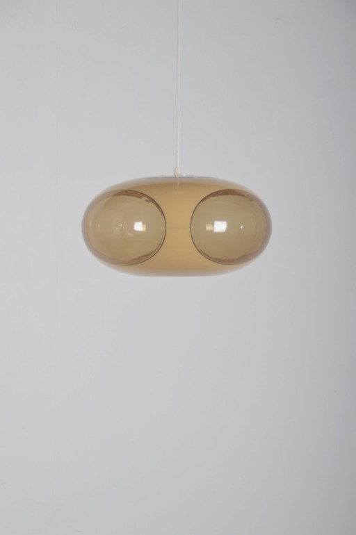 Lampe suspendue ovni de l'ère spatiale 'Bug Eye' (beige) par Massive, 1970