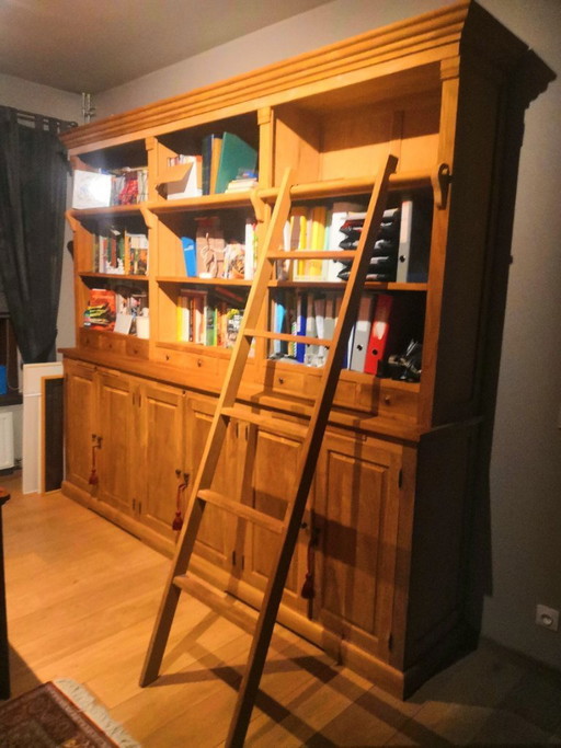 Authentieke eikenhouten boekenkast
