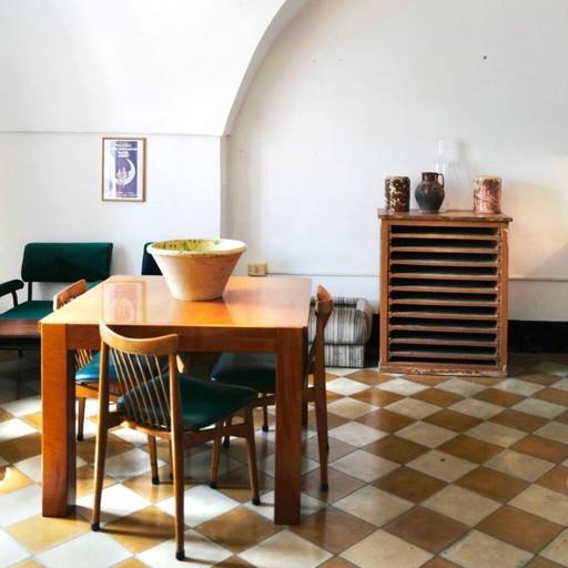 1x Afra & Tobia Scarpa Dining Table Model 778, Solid Wood, 1970s Italy