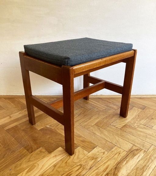 Tabouret en bois de style scandinave des années 1970
