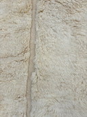 Alfombra de lujo a medida de 3x2 metros, alfombra bereber marroquí, alfombra blanca única.