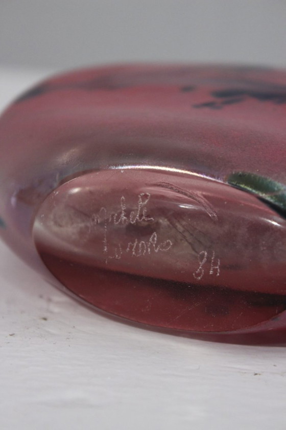 Image 1 of Michèle Luzoro in Biot, iridescent glass lentil vase, 1984