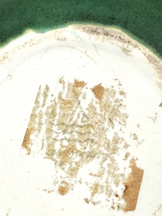 Image 1 of Art deco cuenco de cerámica verde / vide poche, Angelo Biancini, Società Ceramica Italiana, Laveno Italia 1930s