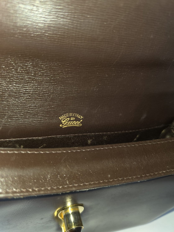 Vintage Gucci Tiger Eye Shoulder Bag Made In Italy – Leather (photo 9 of 15)