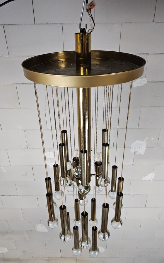 Image 1 of Vintage Itilian design chandelier gaetano sciolari (1970) Italian design murano chandelier