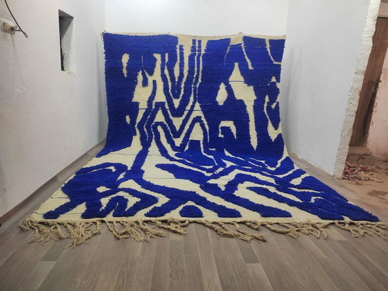 Großer Berberteppich aus ecrufarbener Wolle mit dekorativen Mustern, 300/400 cm – Teppiche & Läufer, Wool (photo 9 of 10)