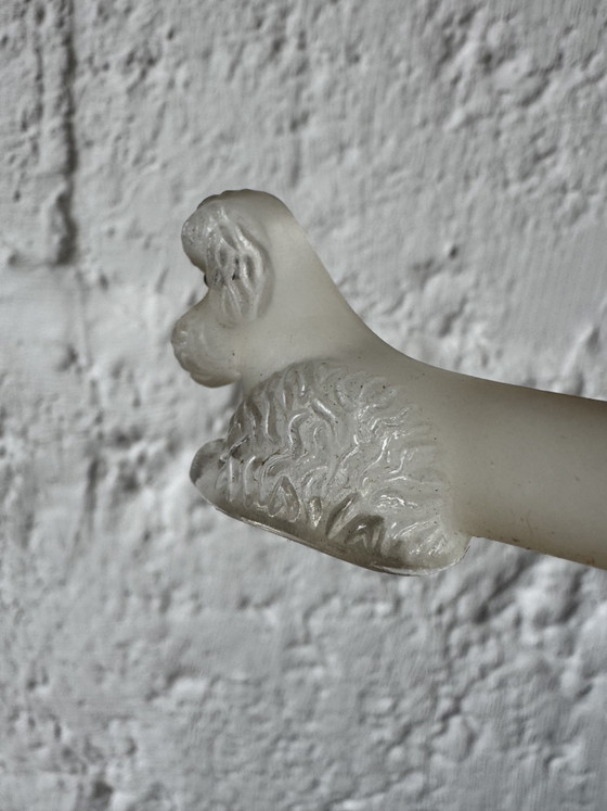 Image 1 of Art Deco Glass Poodle Knife Holder