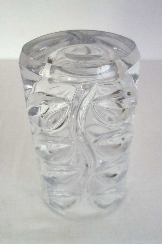 Image 1 of Jarrón antiguo de cristal con follaje Vannes