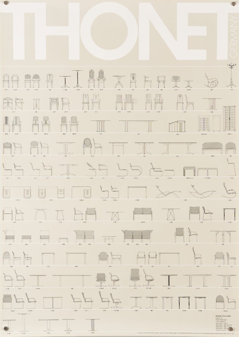 Thonet Furniture – 1989 – Original Vintage Advertising Poster