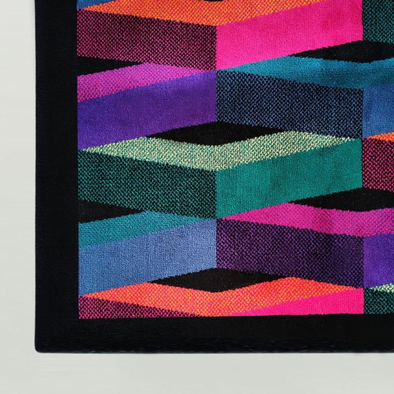 Superbe Tapis de Laine Postmoderne Italien des Années 80 par Missoni pour T&J Vestor. – Wool (photo 12 of 14)