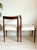 Set of 2 vintage Lübke dining chairs – reupholstered