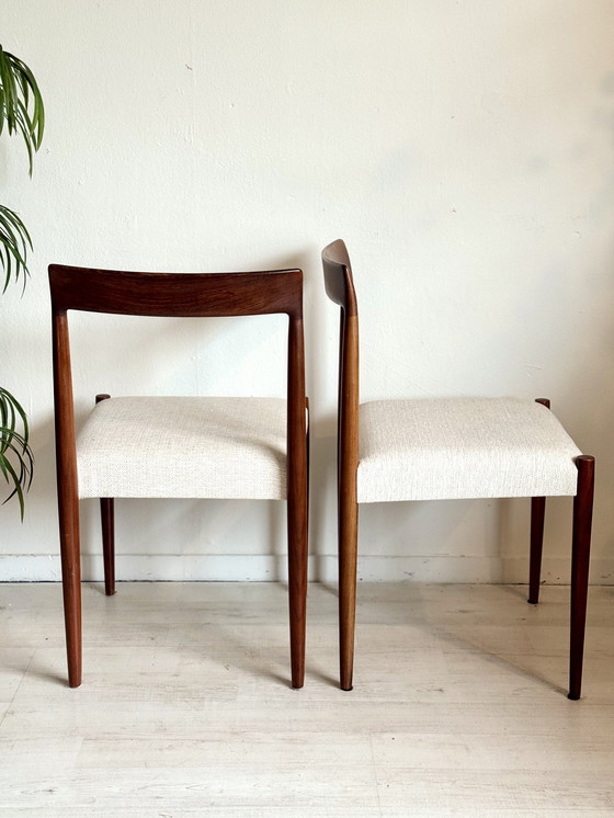 Image 1 of Set di 2 sedie da pranzo vintage Lübke – rivestite
