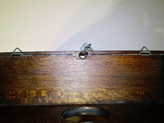 Raro orologio antico, vintage, retrò, in legno e porcellana, proveniente da Parigi / anni '70 (photo 17 of 17)