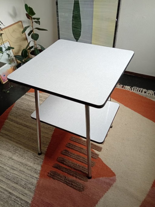 Table d'appoint vintage Formica - 55x55 cm