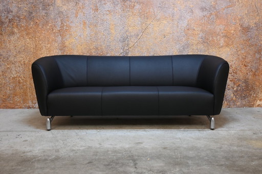 Neu bezogenes Sofa von Leolux Pupilla Design aus schwarzem Leder – 3 5 zitsbanken, Leather (photo 2 of 10)