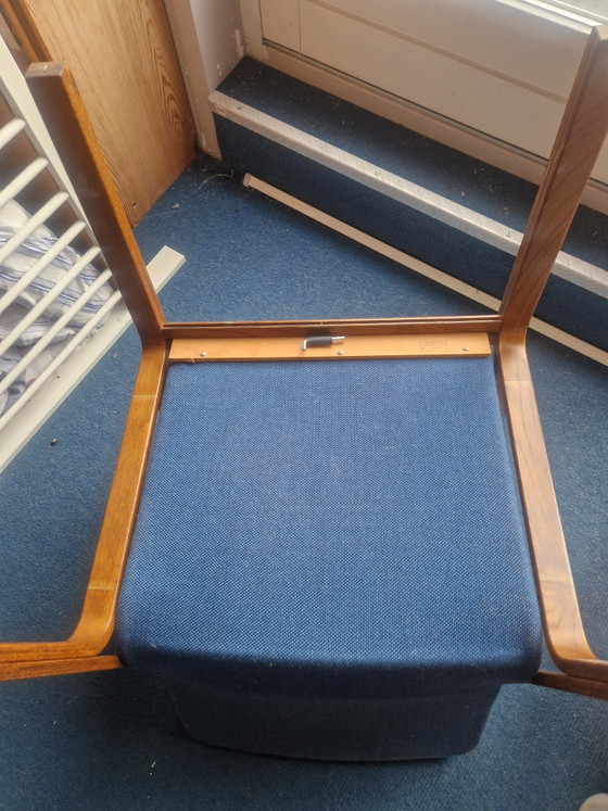 6 x Kinnarps Chairs from 1986 – Chairs and lounge chairs, Textile, Wood (photo 4 of 5)