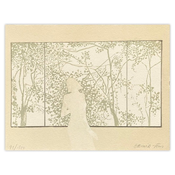Image 1 of Pierre GARCIA-FONS Nu au paravent Signed lithograph 1990