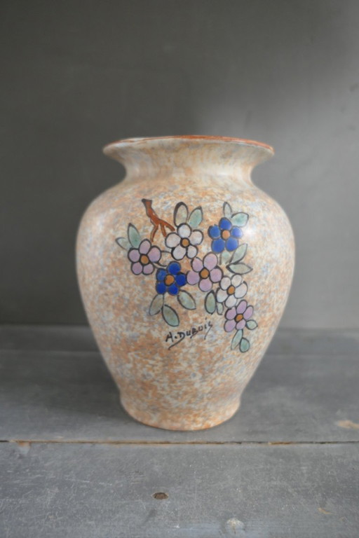 Art Deco A. Dubois vaas pastelkleuren