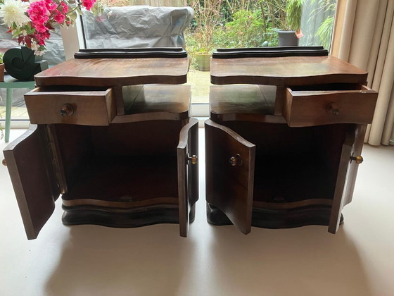 Image 1 of 2 nachtkastjes (set) art deco