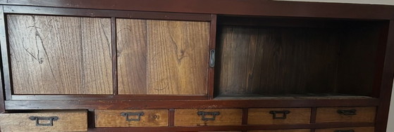 Image 1 of Unieke Antieke Japanse Apothekerskast (Meiji +/- 1880) Met Certificaat Van Echtheid