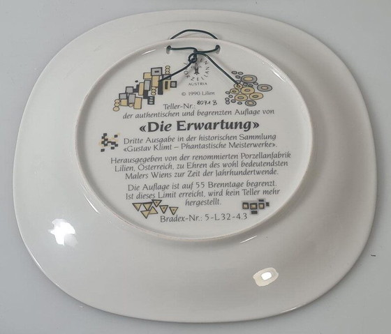 Image 1 of 8 platos coleccionables de porcelana de Gustav Klimt de Lilien Austria con certificados