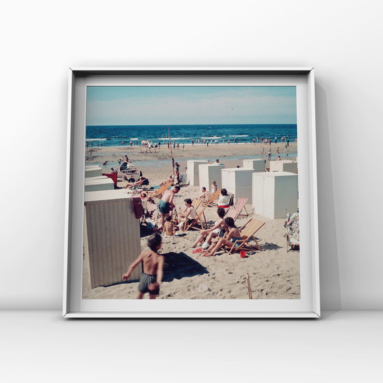 Image 1 of 1x Badende, 1960 | Mid Century Strandfotografie Farbe