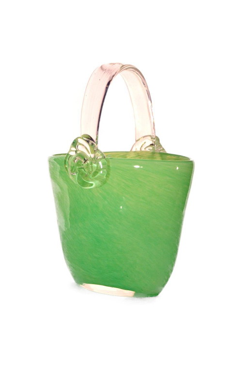 Jarrón de cristal artesanal estilo Murano, 14 x 9 x 18 cm. – vazen, Glass (photo 2 of 6)