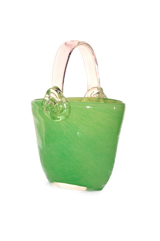 Vase en verre artisanal dans le style de Murano, L14xP9xH18cm – Glass (photo 2 of 6)