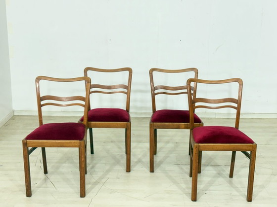 Image 1 of Ensemble de 4 chaises Art Nouveau / chaises de salle à manger – vers 1920