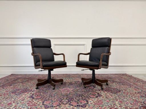 Set de sillas de oficina Chesterfield clásicas inglesas
