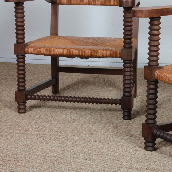 Image 1 of Paar fauteuils in de stijl van Charles Dudouyt, 1950