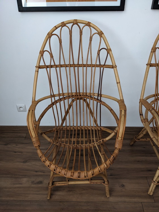 Image 1 of Paar vintage rotan fauteuils