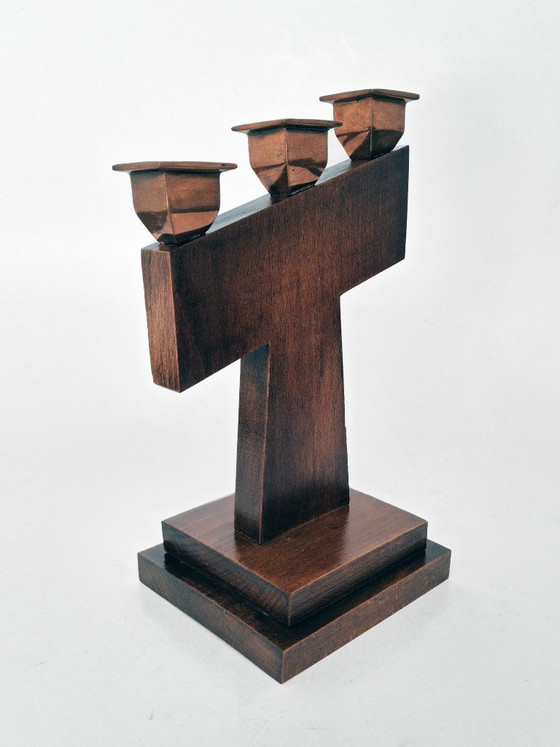 Image 1 of kandelaar set art deco 1930's