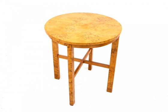 Image 1 of Mesa auxiliar Art Decó, mediados del siglo XX, abedul.