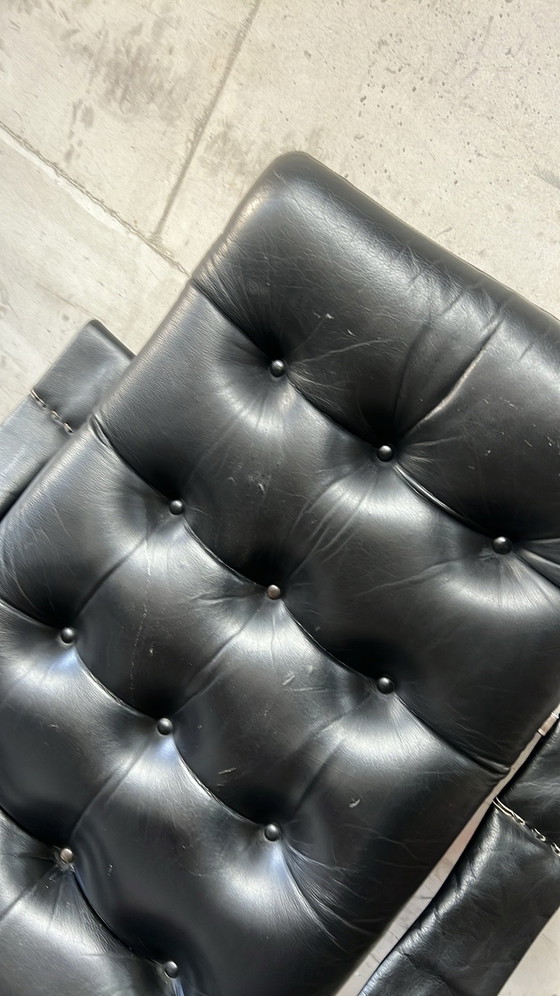 Artifort Swivel Armchair Black Leather Lounge Chair, Chrome (photo 2 of 14)