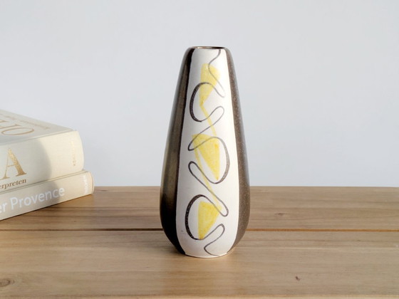 Image 1 of Midcentury West German Pottery Vase by Ursula Fesca for Wächtersbach, TURIN Decor, 1950s