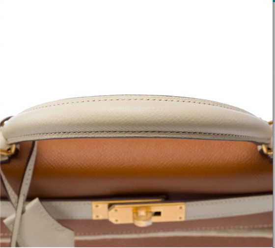 Image 1 of Sac Hermes Kelly 28 en Cuir Doré - 103452