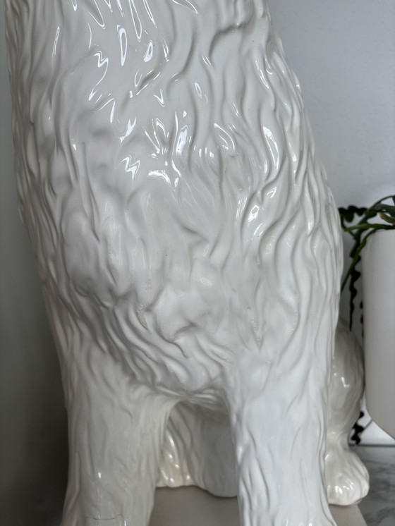 Image 1 of XXL Vintage Keramische Hond – Old English Sheepdog / Bobtail – ca. 70 cm.