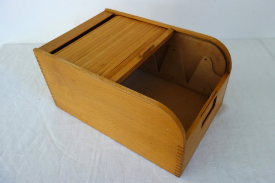 Vintage tambour door cabinet – Filing cabinets, Wood (photo 8 of 8)