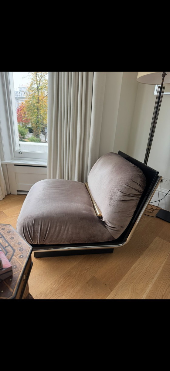 Image 1 of Een paar vintage Franse loungestoelen