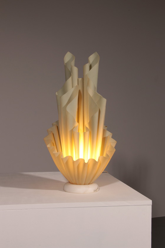 Image 1 of Georgia Jacob "Corolle" Table Lamp – Sculptural Light Art, France 1970s